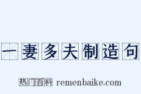 一妻多夫制造句是什么意思的图片